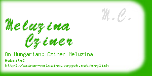 meluzina cziner business card